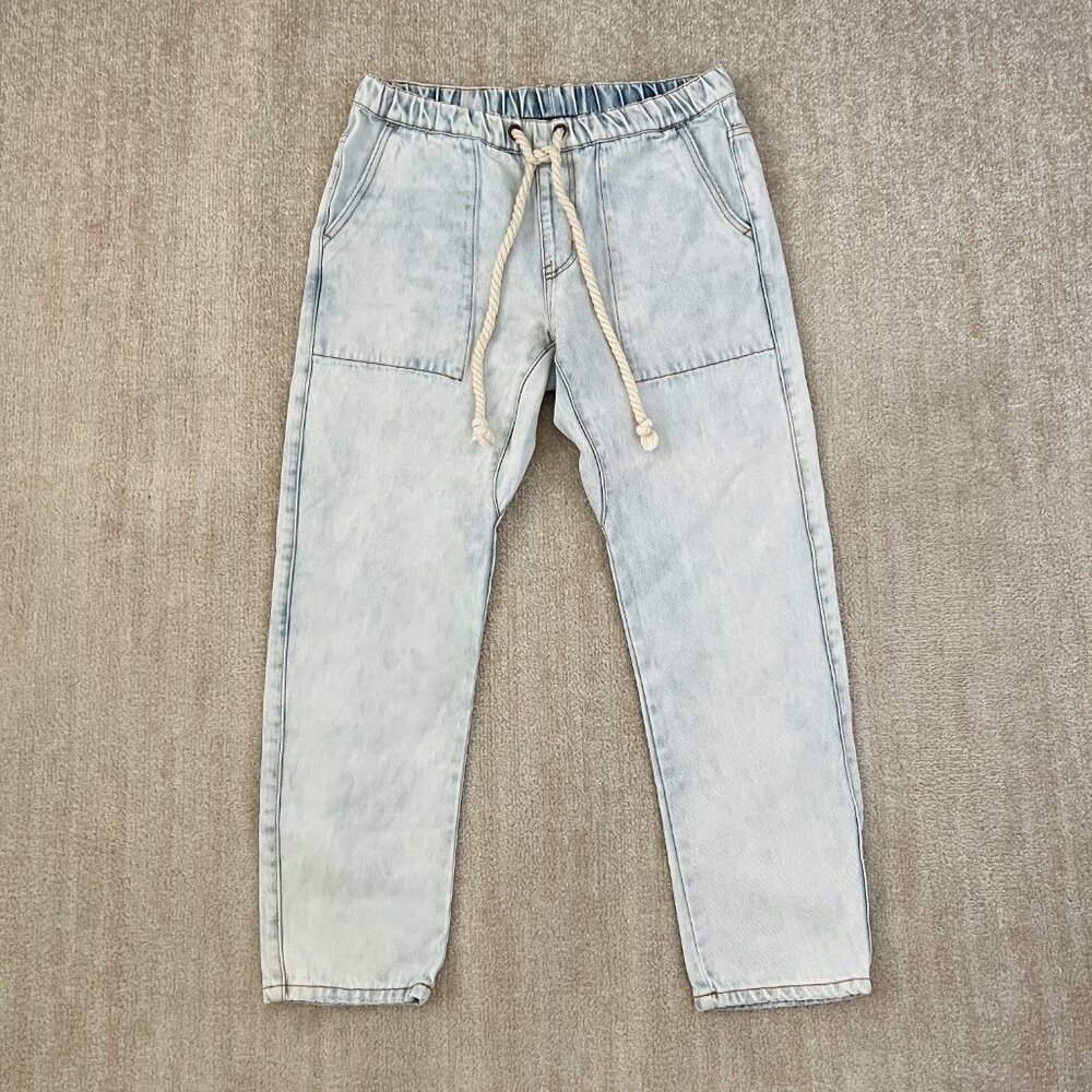 Revolve One Teaspoon Shabbies Blue Boyfriend Cropped Jeans S